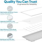 12 Pack LED Flat Panel Lights - Dimmable Options