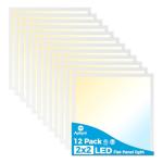 12-Pack Dimmable 2x2 LED Ceiling Lights