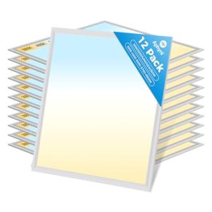Aphyni 12-Pack Dimmable LED Flat Panel Lights