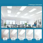 12 Pack LED Flat Panel Lights - Dimmable Options