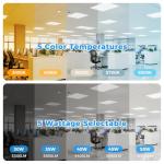 Aphyni 12-Pack Dimmable LED Flat Panel Lights