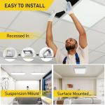 12-Pack Dimmable 2x2 LED Ceiling Lights