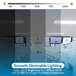 12 Pack LED Flat Panel Lights - Dimmable Options