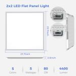 4 Pack Dimmable 2x2 LED Flat Panel Lights