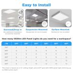 Aphyni 12-Pack Dimmable LED Flat Panel Lights