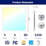 8-Pack 2x2 LED Flat Panel Light Fixture