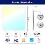 12-Pack 2x2 Adjustable LED Flat Panel Lights