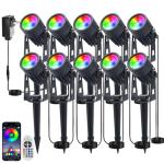Smart RGB LED Spotlights with Remote Control – 10 Pack