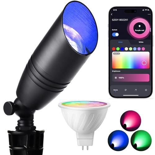 RGB+CCT Outdoor LED Landscape Spotlights with Remote
