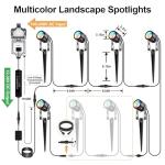 6 Pack RGB Outdoor Spot Lights with Remote