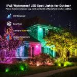 RGBW Christmas Landscape Spotlight, 12W Color Changing, 4 Pack