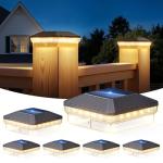 6 Pack Solar Post Cap Lights with 40 LEDs