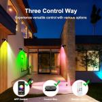 Smart RGBW Landscape Lights with Remote Control – 8 Pack