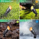 RGB+CCT Outdoor LED Landscape Spotlights with Remote