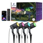 Smart Color Changing Outdoor Spot Lights - 4 Pack
