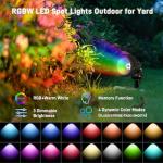 RGBW Christmas Landscape Spotlight, 12W Color Changing, 4 Pack