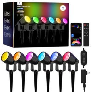 RGBW Color Changing LED Landscape Lights, 6 Pack