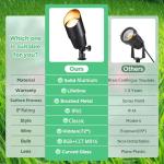 WISELUME RGB+CCT Low Voltage Outdoor Uplights