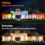 RGBW Low Voltage LED Landscape Spotlights - 10 Pack