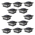 JOFIOS 12-Pack Solar Post Cap Lights Set