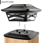 Davinci Solar Post Cap Lights with Bases - 4 Pack