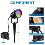 SUNVIE 12W RGBW Outdoor Spot Lights with Remote