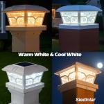 SIEDiNLAR Solar Post Cap Lights - 4 Pack