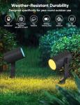 Smart Color Changing Outdoor Spot Lights - 4 Pack