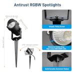 12W RGBW LED Landscape Lights - Color Changing Spotlight