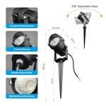 RGBW Christmas Landscape Spotlight, 12W Color Changing, 4 Pack