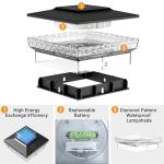 BTFarm 4x4 Solar Post Cap Lights - 4 Pack