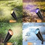 Rosykite Smart RGB LED Garden Spotlights (4-Pack)