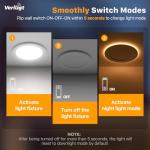 Veriligt 6 Pack 6 Inch LED Recessed Light with Night Light, 2700K/3000K/3500K/4000K/5000K 5CCT Ceiling Light, 1050LM 12W 120V, Dimmable Canless Wafer Downlight ETL&FCC, Energy Saving Star