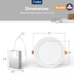 Amico 4 Pack 6 Inch 5CCT Ultra-Thin LED Recessed Ceiling Light with Junction Box, 2700K/3000K/3500K/4000K/5000K Selectable, 1050 Lumens, Dimmable Canless Wafer Downlight, 12W Eqv 110W-ETL&FCC