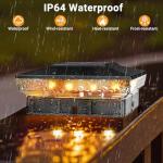 BTFarm 4x4 Solar Post Cap Lights - 4 Pack