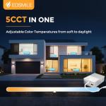 EOSMILE 2 Pack 4 Inch 5CCT LED Recessed Light with Night Light, 2700K 3000K 3500K 4000K 5000K Selectable Ultra-Thin Lighting, 9W, 120V, 750LM, Dimmable Canless Wafer Downlight, ETL FCC