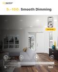 Ensenior 12 Pack 4 Inch LED Recessed Ceiling Light, Dimmable, 2700K-5000K 5CCT, 750LM 9W 120V, High Brightness Canless Wafer Downlight - ETL&FCC&IC