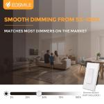 EOSMILE 2 Pack 4 Inch 5CCT LED Recessed Light with Night Light, 2700K 3000K 3500K 4000K 5000K Selectable Ultra-Thin Lighting, 9W, 120V, 750LM, Dimmable Canless Wafer Downlight, ETL FCC