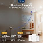 Amico 4 Pack 6 Inch 5CCT Ultra-Thin LED Recessed Ceiling Light with Junction Box, 2700K/3000K/3500K/4000K/5000K Selectable, 1050 Lumens, Dimmable Canless Wafer Downlight, 12W Eqv 110W-ETL&FCC