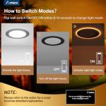 Amico 12 Pack Black 4 Inch 5CCT LED Recessed Ceiling Light with Night Light, 2700K/3000K/3500K/4000K/5000K Selectable Ultra-Thin Lighting, 10W=90W, 700LM, Dimmable Canless Wafer Downlight - ETL&FCC