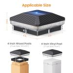 6 Pack Solar Post Cap Lights with 40 LEDs