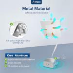 Amico 6 Pack 4 Inch Ultra-Thin LED Square Recessed Light with Junction Box, 5CCT 2700K/3000K/3500K/4000K/5000K Selectable, 10W 700LM Brightness, Dimmable Canless Wafer Downlight, ETL&FCC