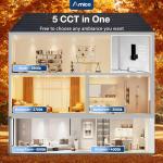 Amico 12 Pack Black 4 Inch 5CCT LED Recessed Ceiling Light with Night Light, 2700K/3000K/3500K/4000K/5000K Selectable Ultra-Thin Lighting, 10W=90W, 700LM, Dimmable Canless Wafer Downlight - ETL&FCC