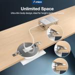 Amico 6 Pack 4 Inch Ultra-Thin LED Square Recessed Light with Junction Box, 5CCT 2700K/3000K/3500K/4000K/5000K Selectable, 10W 700LM Brightness, Dimmable Canless Wafer Downlight, ETL&FCC