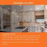 Meconard 4 Pack 4 Inch LED Recessed Ceiling Light with Junction Box, 2700K/3000K/3500K/4000K/5000K Selectable, 9W=75W 750LM, Dimmable Canless Downlights, ETL and Energy Star Listed