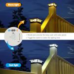 JOFIOS 12-Pack Solar Post Cap Lights Set