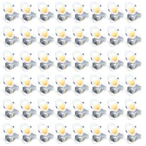 Ensenior 48 Pack 4 Inch LED Recessed Light, Dimmable, 2700K-5000K 5CCT, 750LM High Brightness, 9W 120V, Damp Rated, Ultra-Thin Canless Wafer Ceiling Light - ETL & FCC & IC