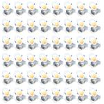 Ensenior 48 Pack 4 Inch LED Recessed Light, Dimmable, 2700K-5000K 5CCT, 750LM High Brightness, 9W 120V, Damp Rated, Ultra-Thin Canless Wafer Ceiling Light - ETL & FCC & IC