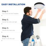 MDTlight 12 Pack 4 Inch LED Recessed Ceiling Light with Night Light| 5CCT Dimmable 2700K-5000K| RA90 750LM 9W 120V| Ultra-Thin High Brightness Canless Wafer Downlight with Junction Box| IC ETL FCC