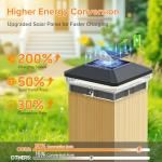 6 Pack Solar Post Cap Lights with 40 LEDs